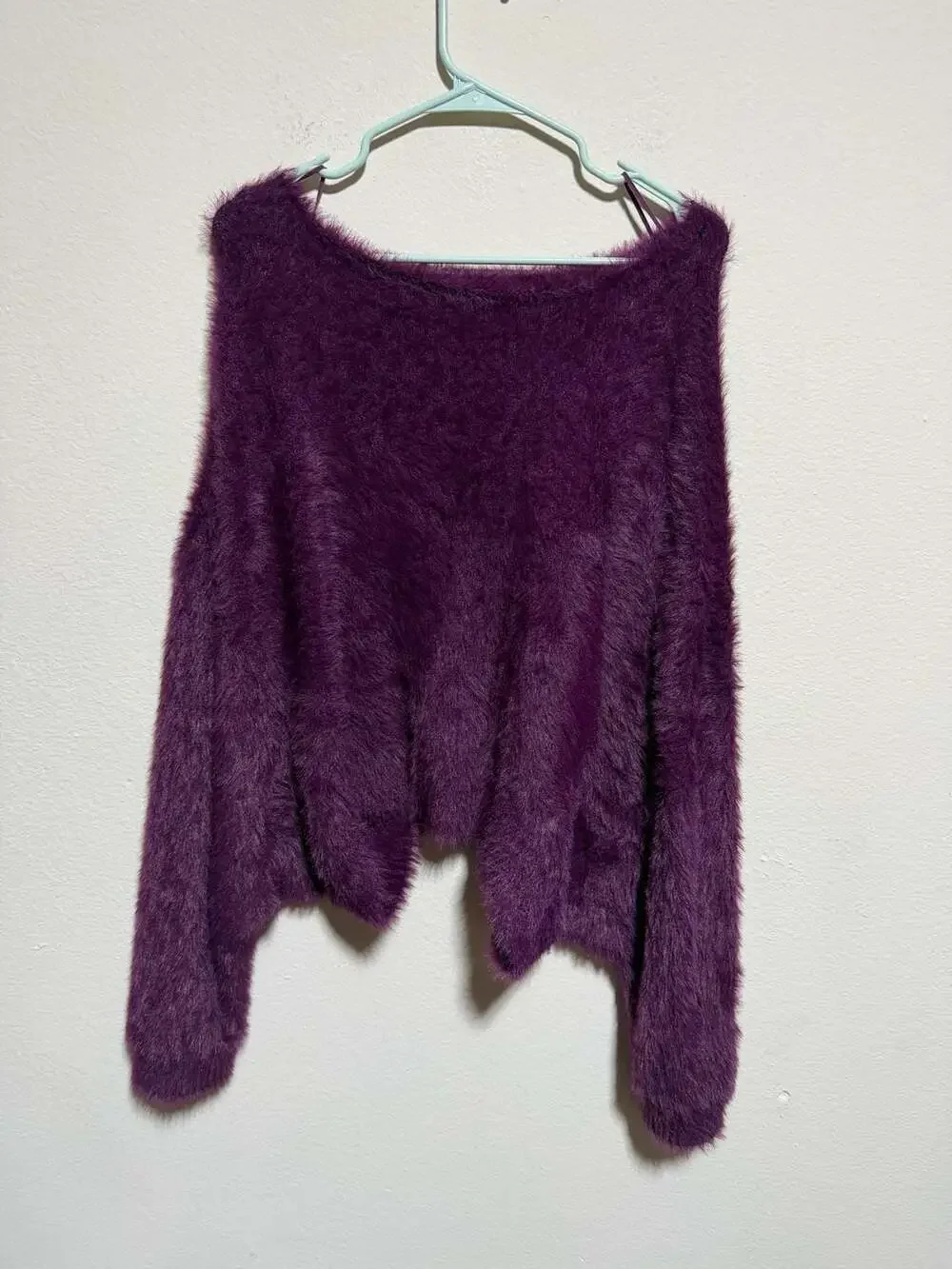 Free People FP One Lou Slouchy Fuzzy Eyelash Knit Sweater
